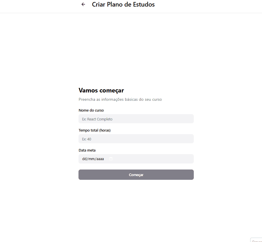 Demonstração animada do StudyPlanner no uso
